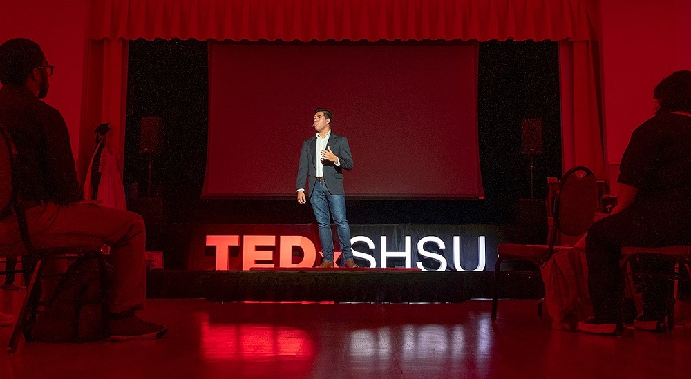 Sebastian Aguirre at TEDxSHSU event